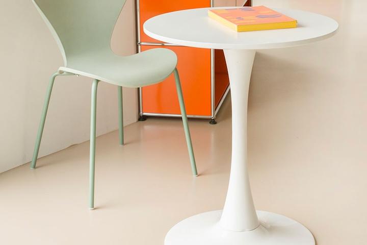 우주테이블 600 원형 카페 화이트 식탁