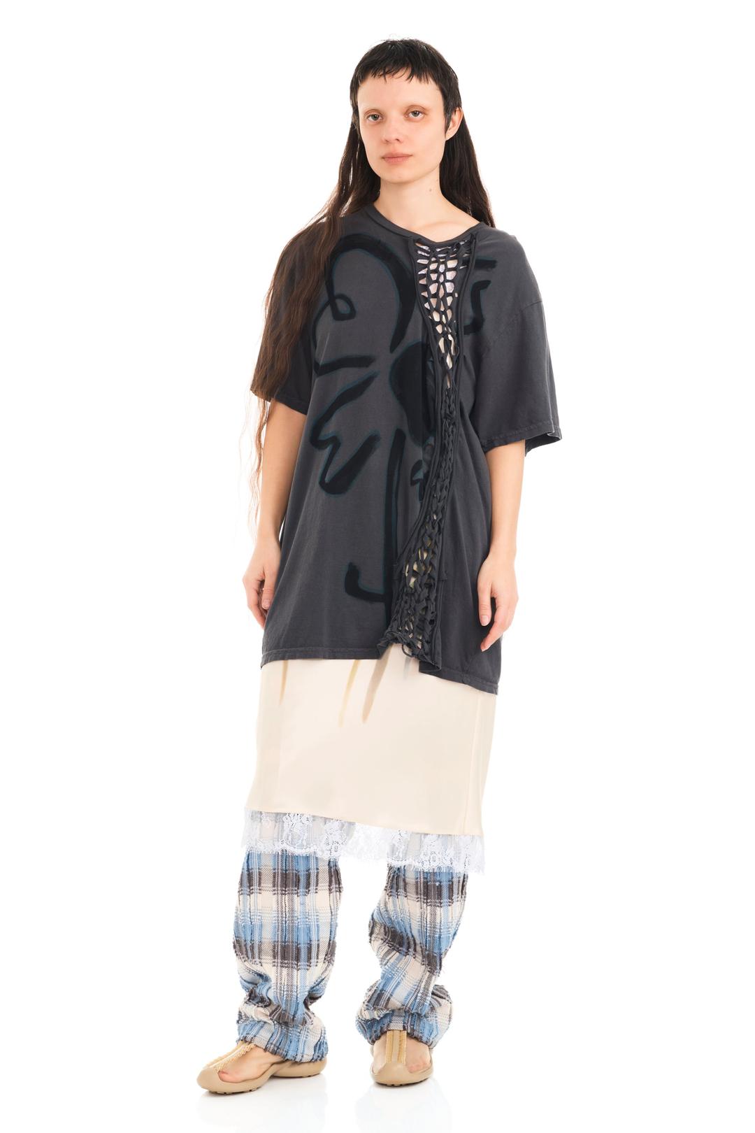 CHARCOAL FLOWER TOSH TEE - X SMALL