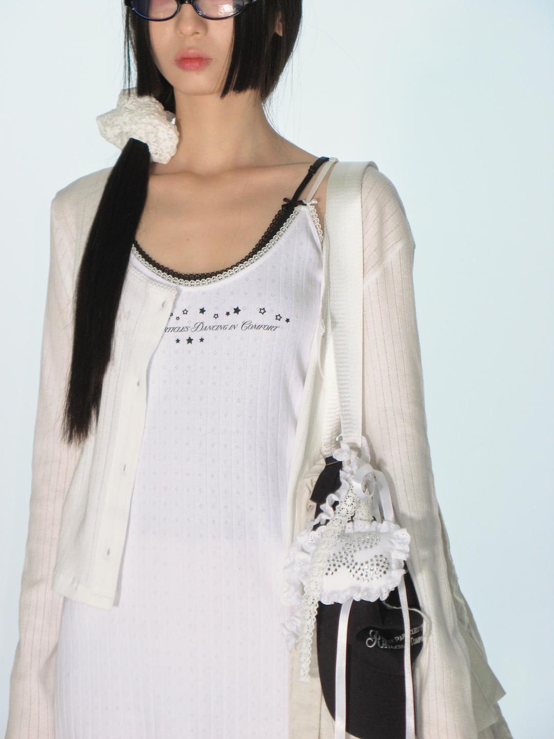 Pointelle Cardigan ( Ivory )