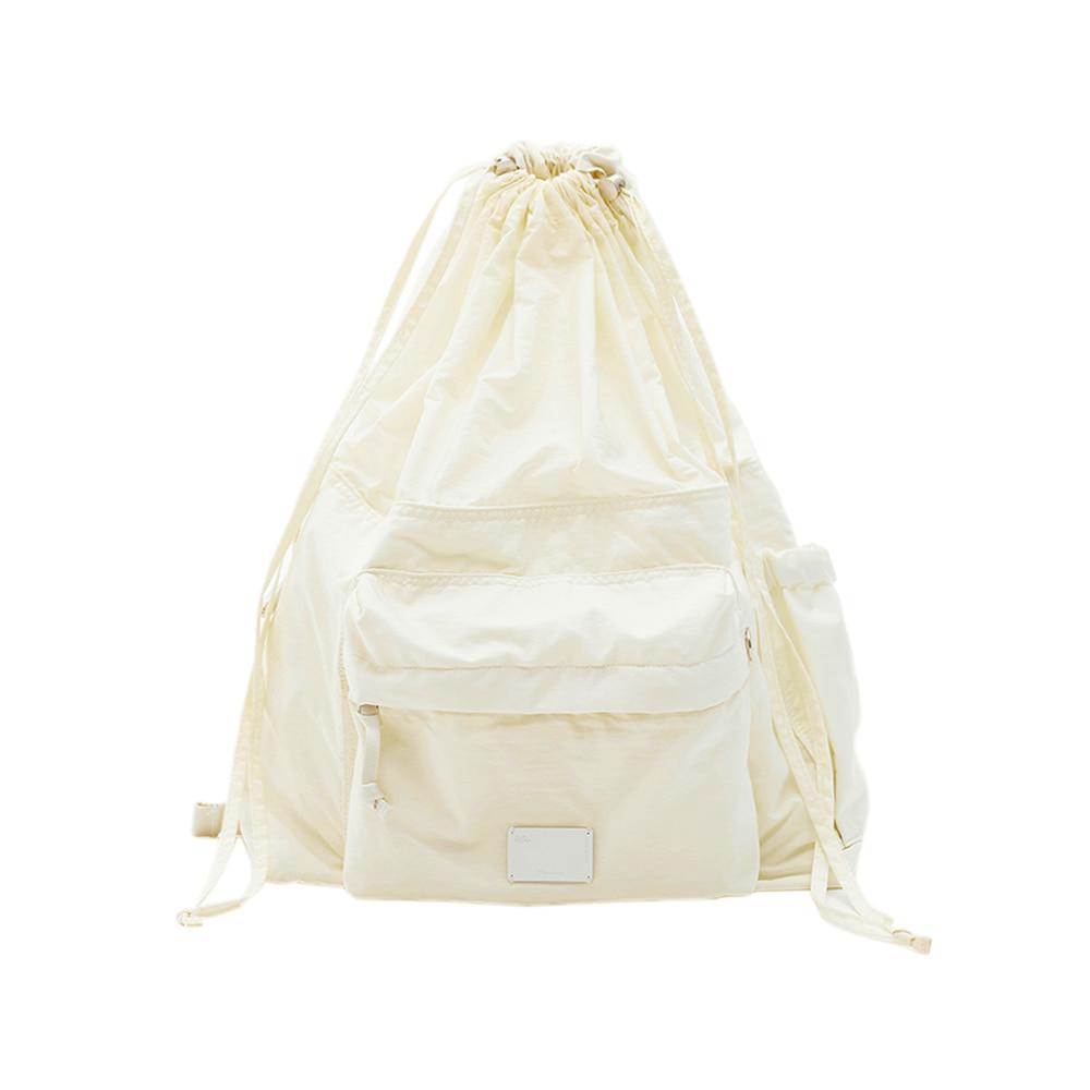 DRAWSTRING BACKPACK - WHITE