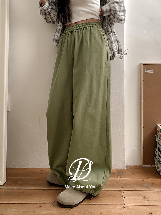 [5천장돌파][MADE] 빅사이즈 S-4XL 올밴딩 8컬러 코튼 투웨이 스트링 메가 와이드 밴딩 팬츠 면바지