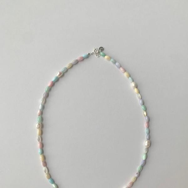 (재입고) Candy pearl necklace (silver)