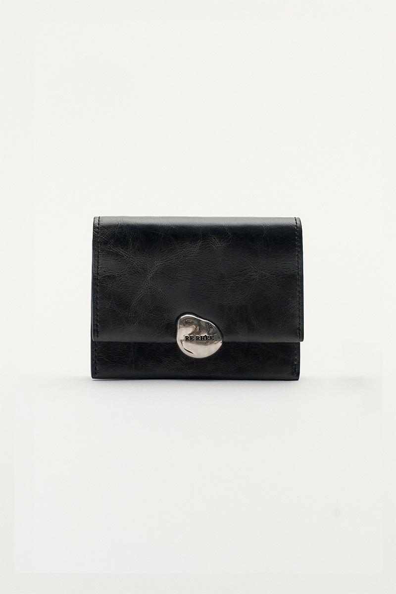 ACCORDION MICRO WALLET BAG CHARCOAL GRAY