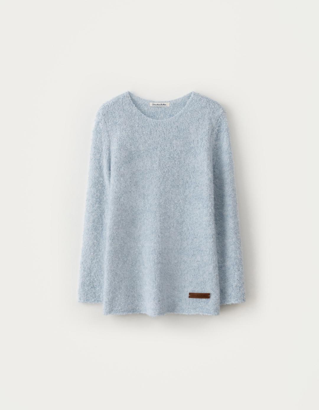 12.5 출고 Boucle Long Sleeve Knit - Light Blue