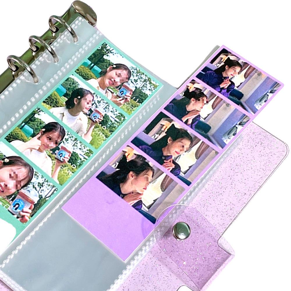 다니샵 6공 포토인생네컷 바인더 리필 양면 속지 사진 스티커 보관 비닐 2줄