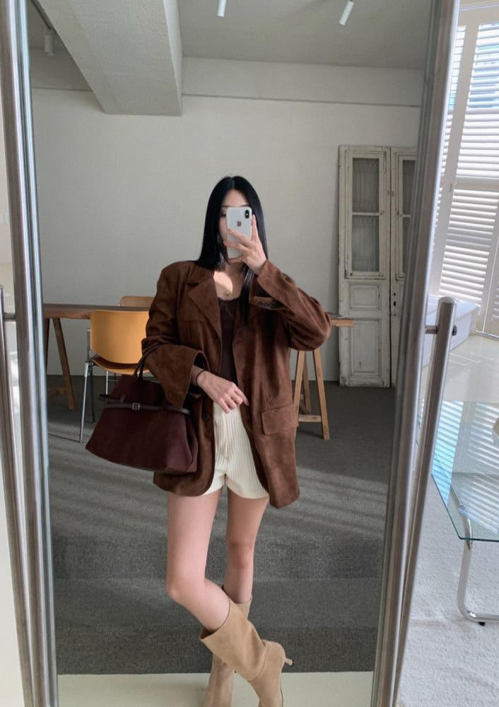 [바이베이지] 페이커 가을 베이직 스웨이드 자켓