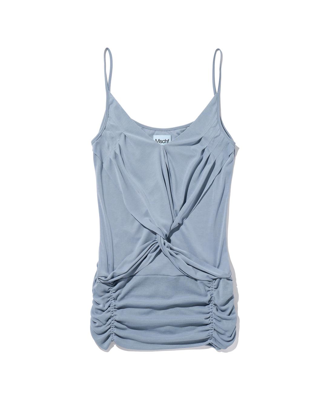 TWIST DRAPED SLEEVELESS_GREYISH BLUE