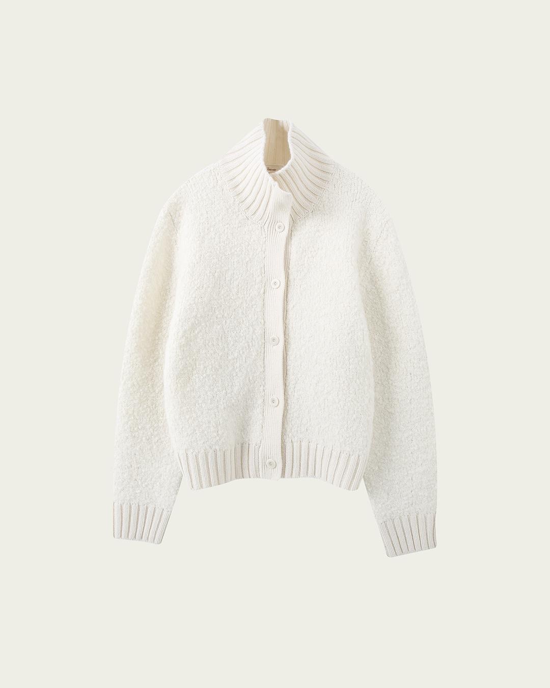 Boucle Snow Cardigan - Ivory