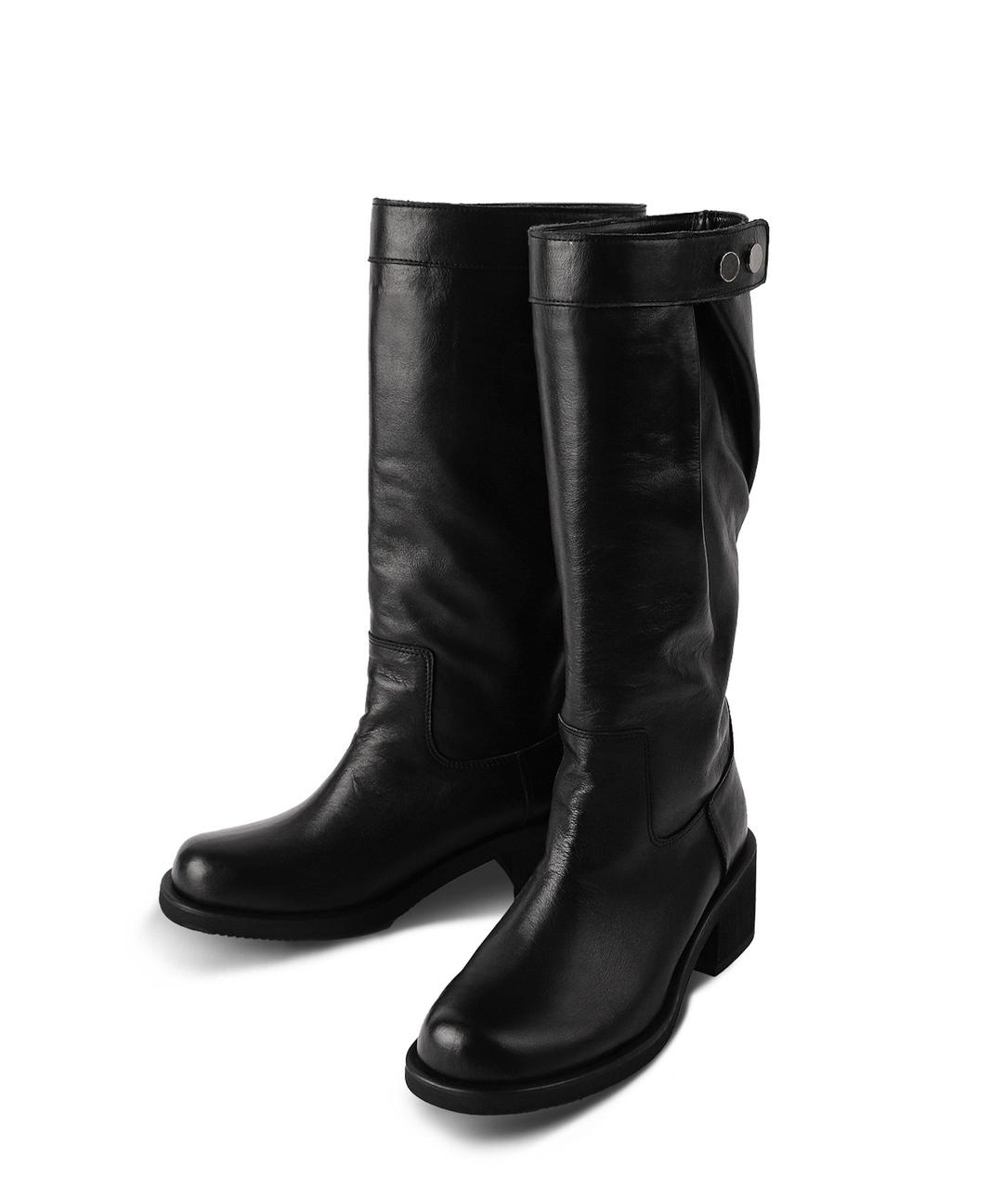 Aube Round Middle Boots Black