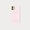 Aeiou Phone case Glossy Pastel Pink