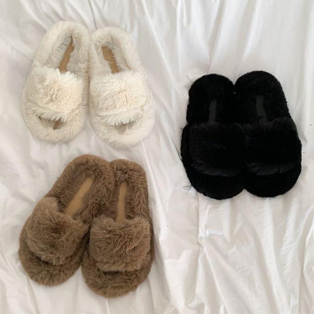 [당일출고] 기획 퍼 실내화 털 슬리퍼 사무실 실내화