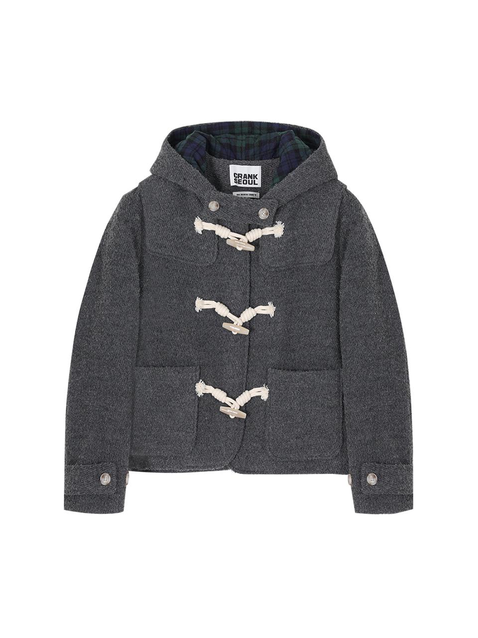 [Release 11/20] WOOL DUFFLE HALF COAT_GREY