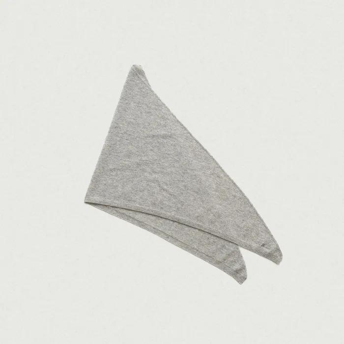 Plain Cashmere Knit Scarf_Grey