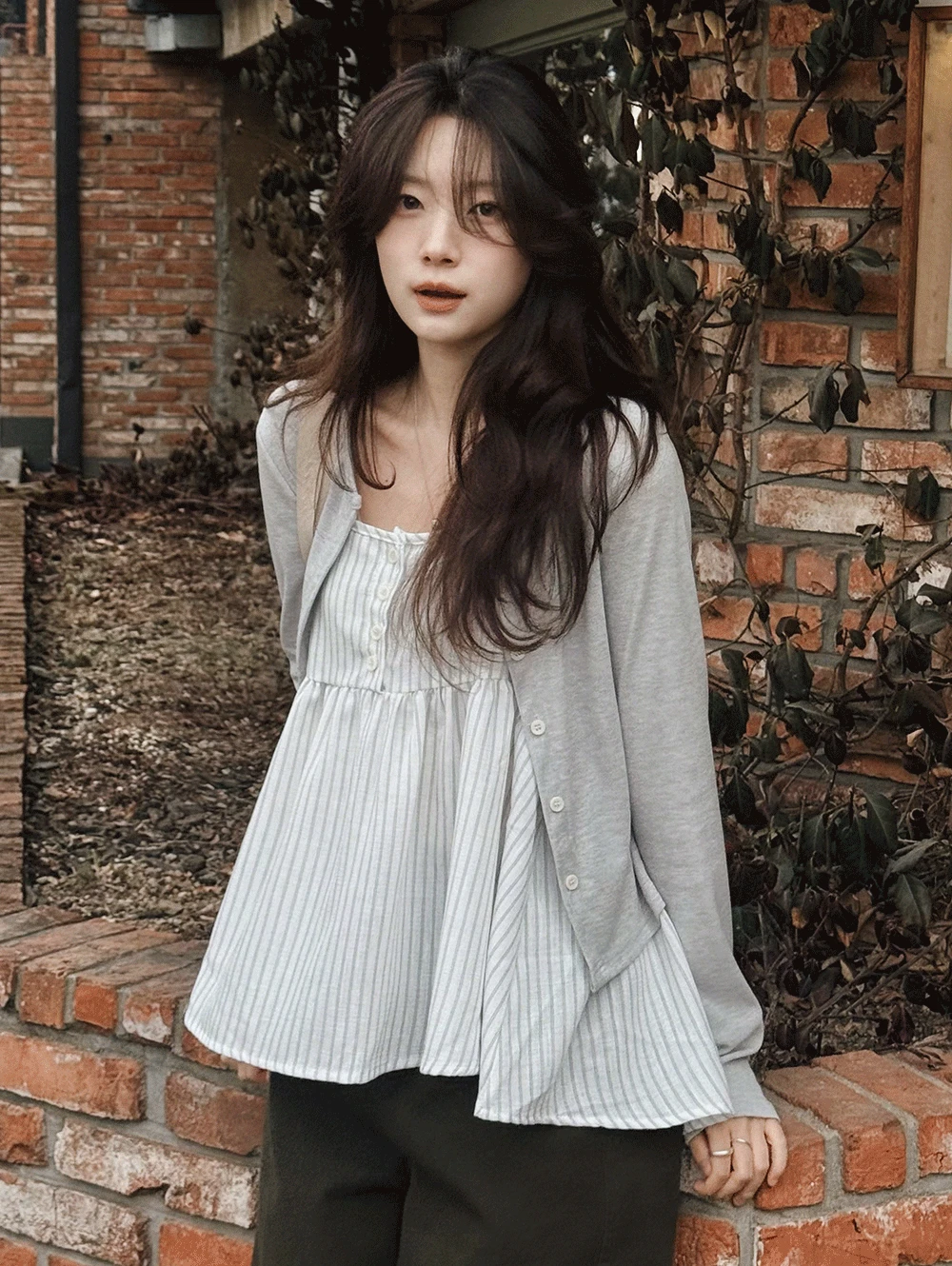 [2벌세트] only. 비안느 가디건+슬리브리스 세트 - 2 color