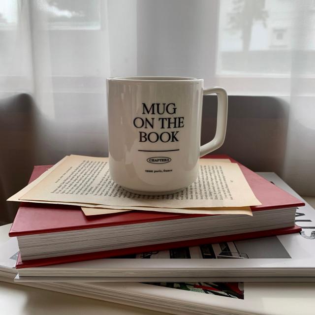 [ B-grade ] ' MUG ON THE BOOK ' MUG CUP