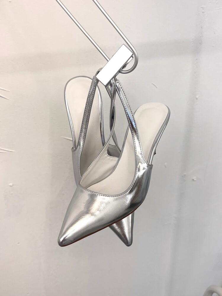 서우 317. Chic Stilletoe slingback (black, white, silver)