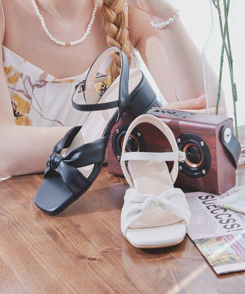 4cm 크로스 리본 샌들힐 클로이(CW0043)