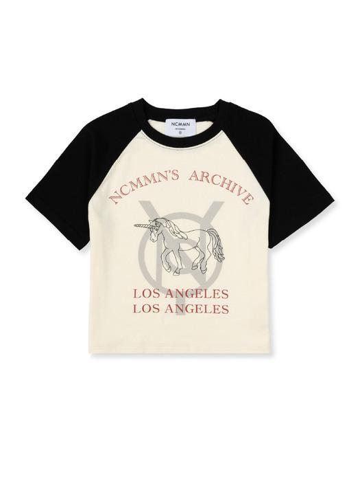 UNICORN CROP TEE BK