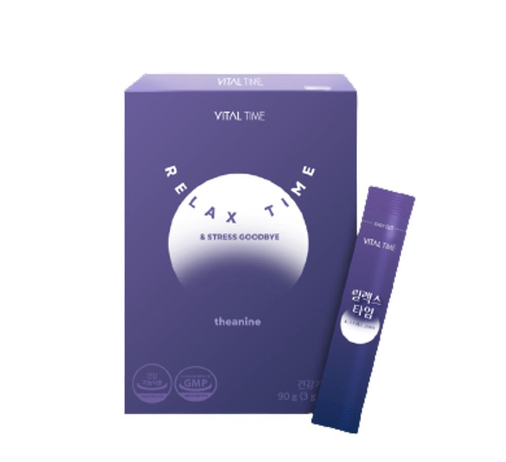 바이탈타임 테아닌 릴렉스타임&스트레스 굿바이 3g x 30포 [원산지:상세설명에 표시]