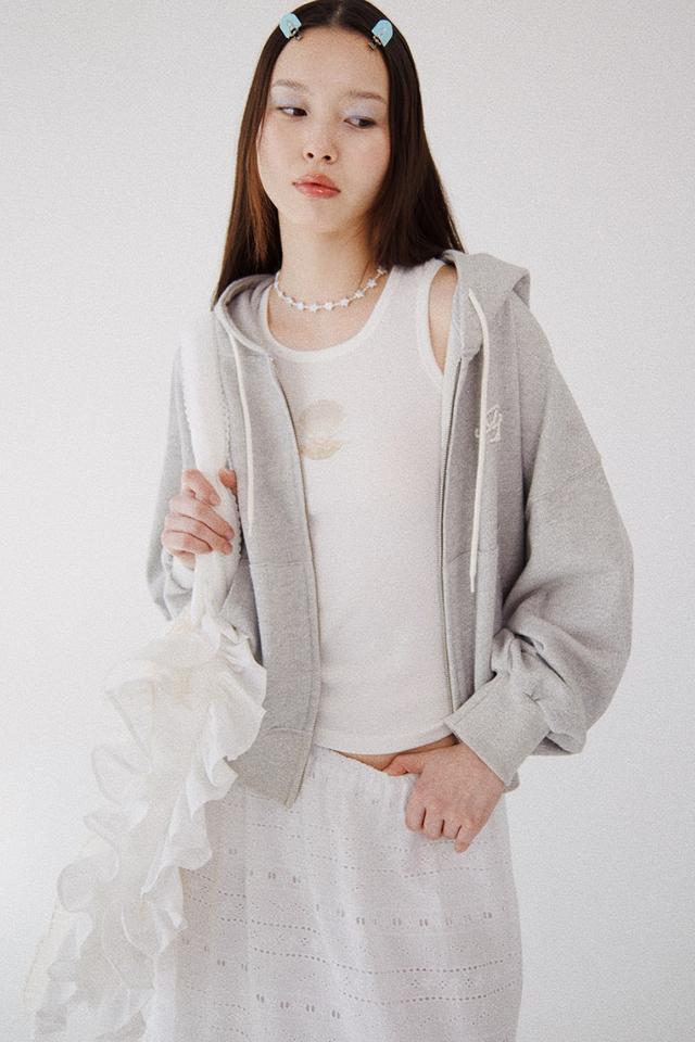 Nancy hoodie zip up (Gray)