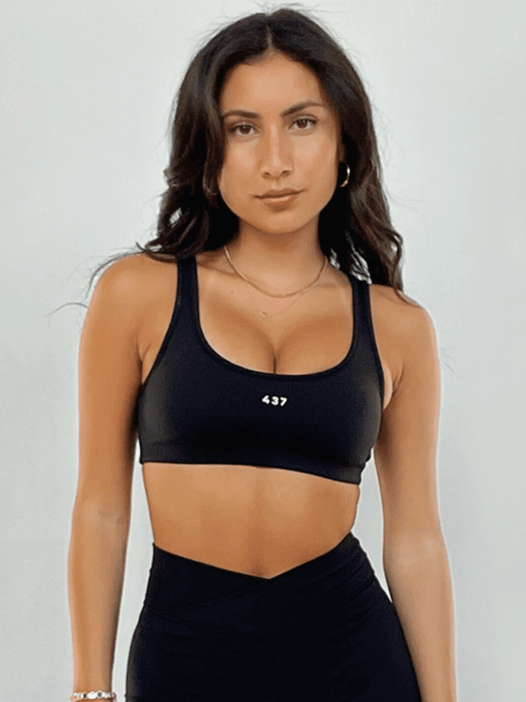 The Scoop Neck Bra / Black - X SMALL