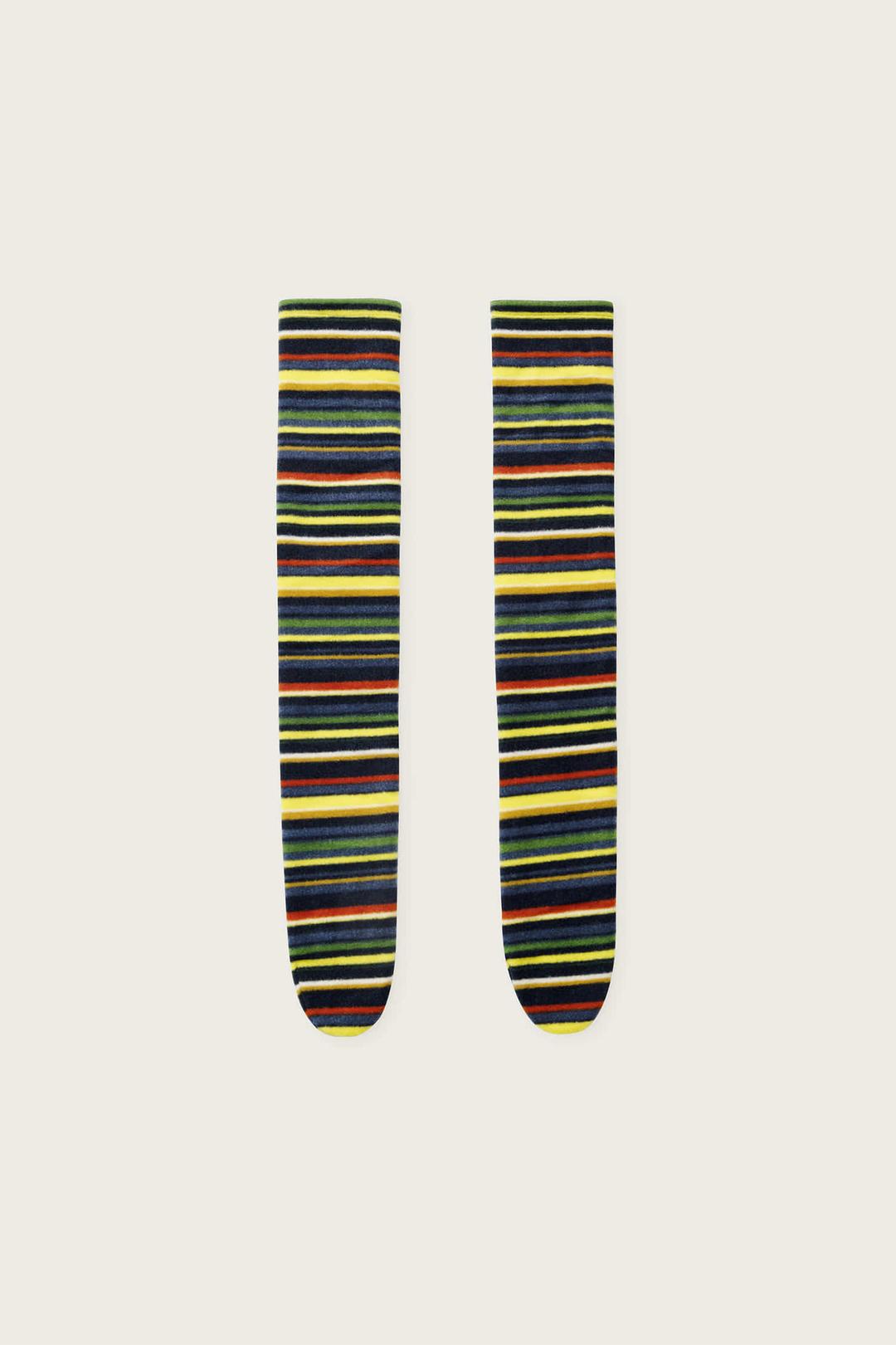 STRIPE KNEE SOCKS DARK LAKE