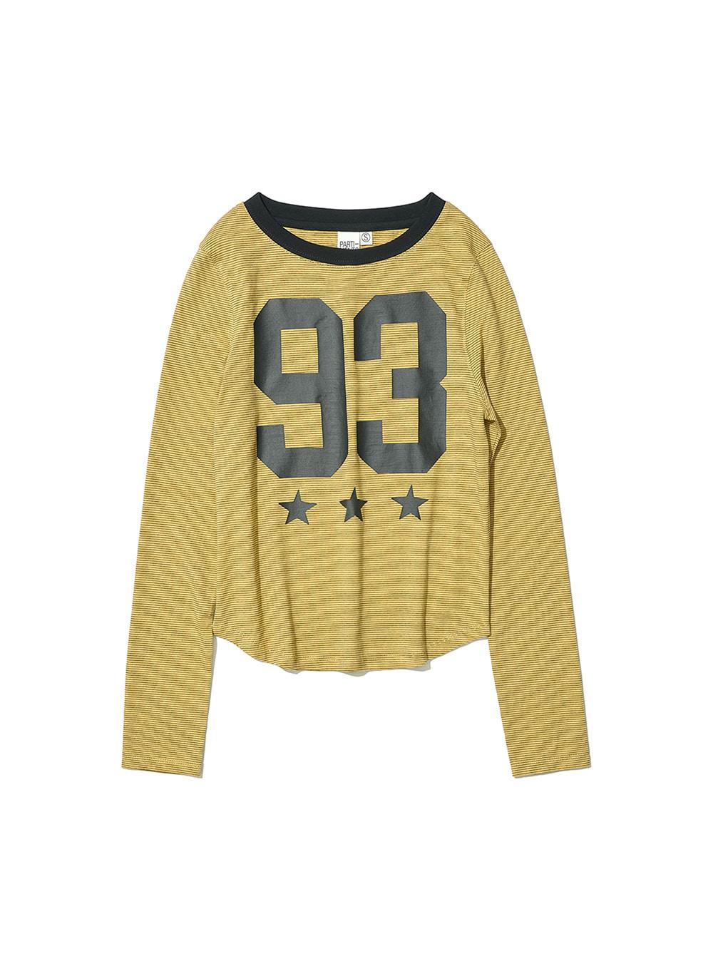 [WOMEN] 93 CIAO PRINTED LONG SLEEVE TEE_YELLOW STRIPE