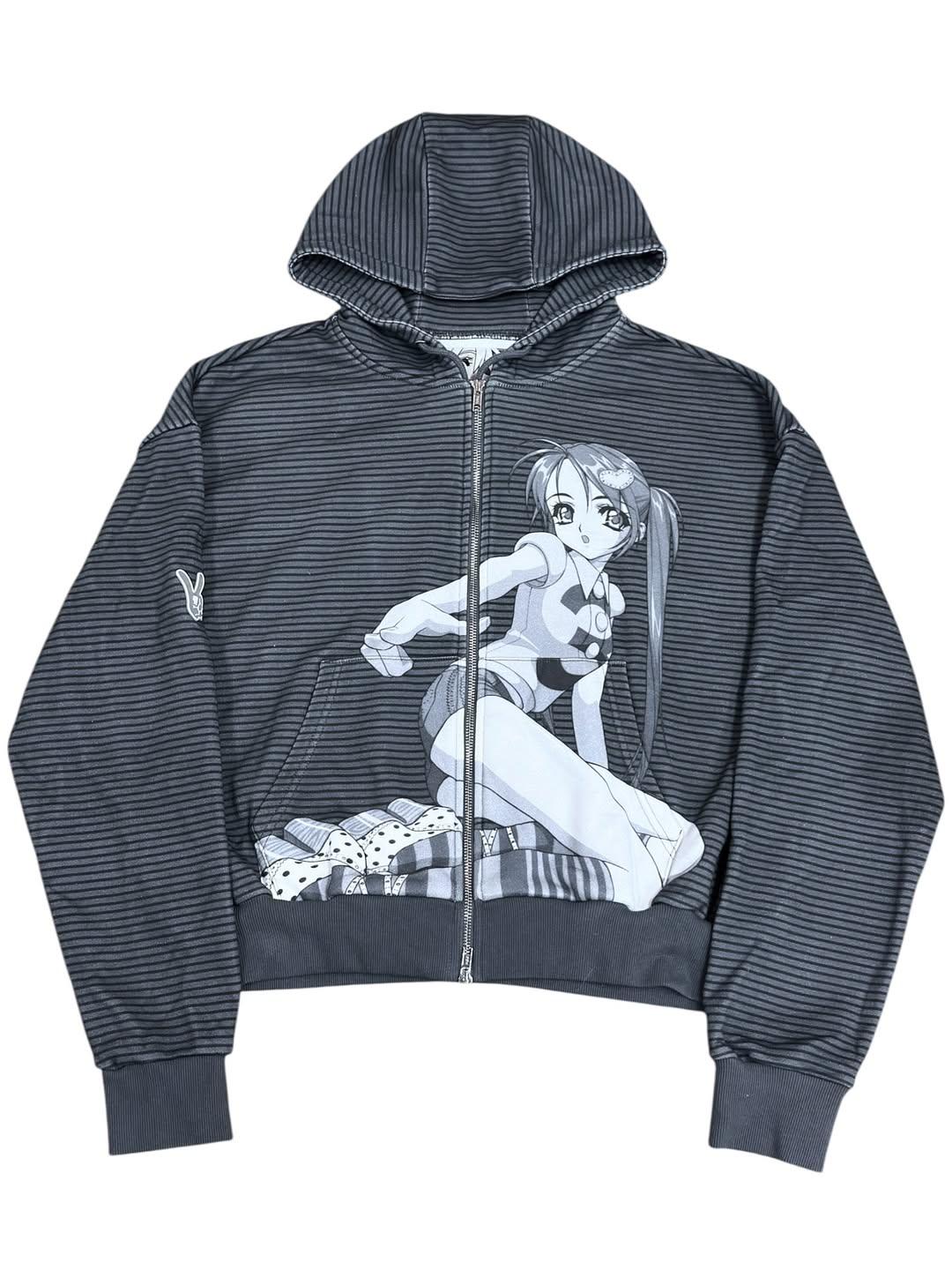 Y004125 Thin Stripe Hoodie (Monochrome)