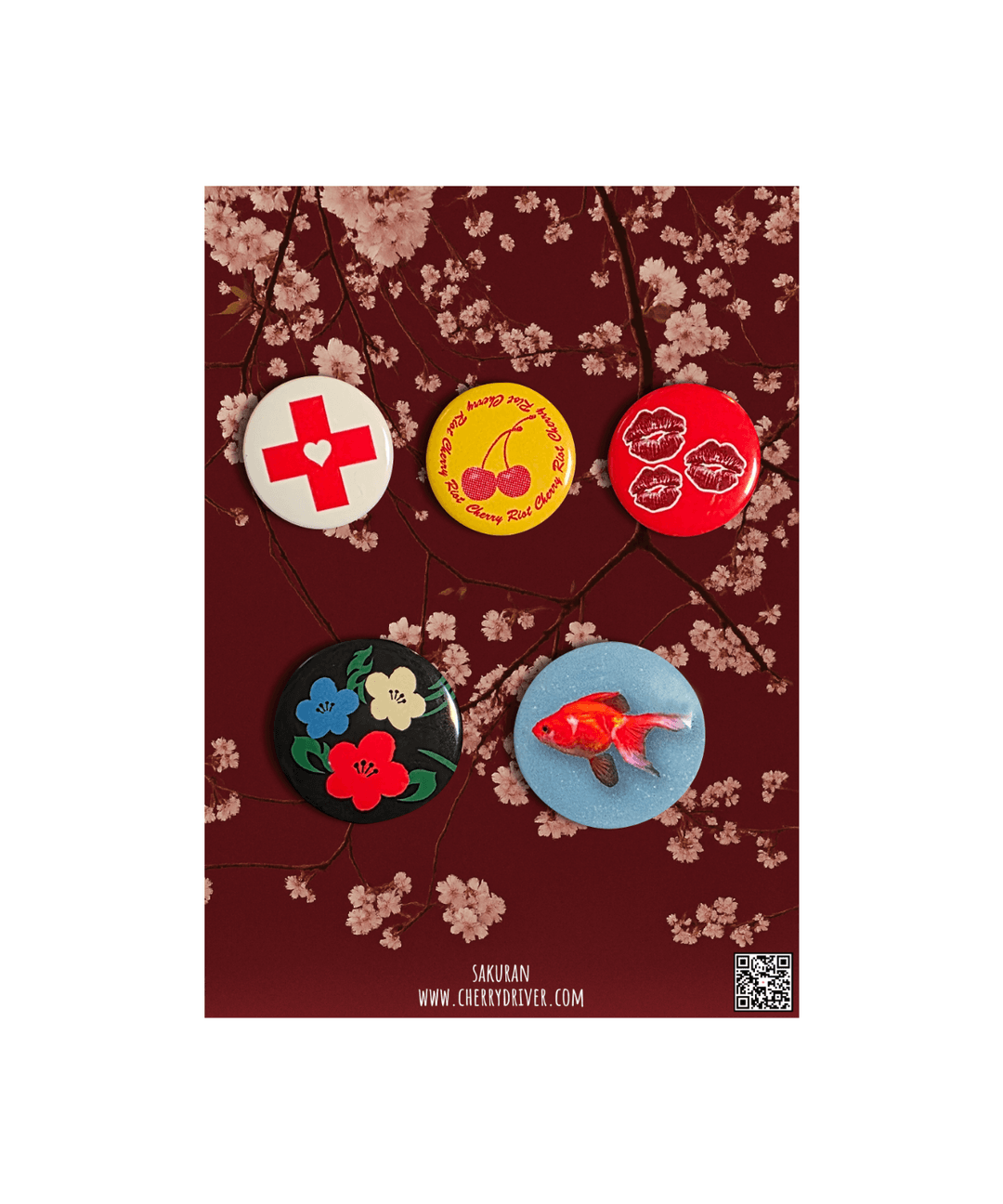 SAKURAN PIN BUTTON SET