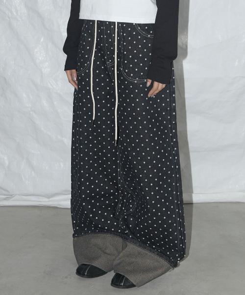 스트링 도트 롤업 팬츠 (BLACK) F25QD890