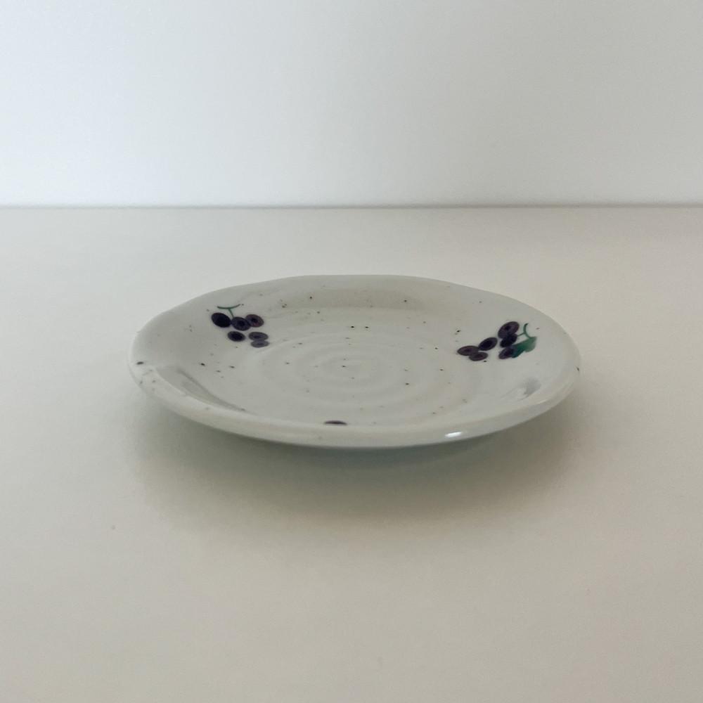 (포도 플레이트) 반찬 그릇 찬기 다과 접시 그릇 반찬 도자기