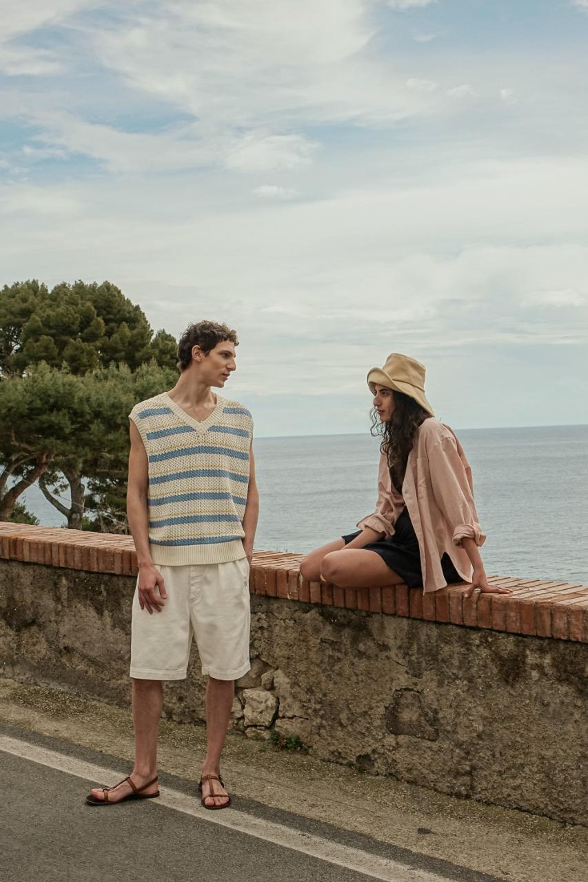 UNISEX CLASSIC LINEN SHIRT SOFT PINK