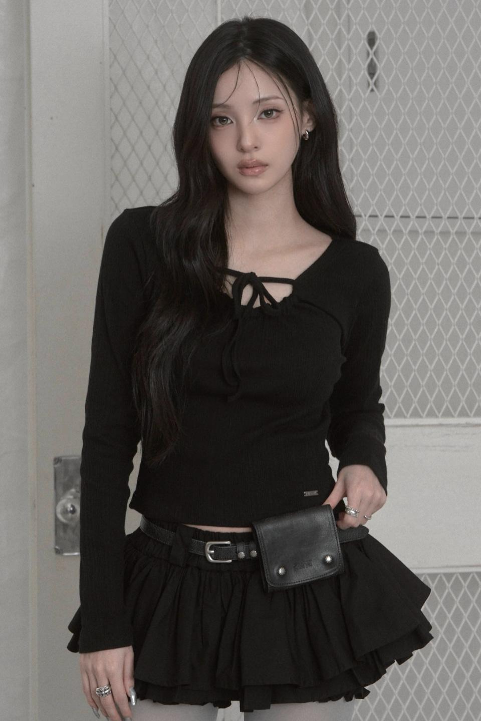Drawstring Top (black)