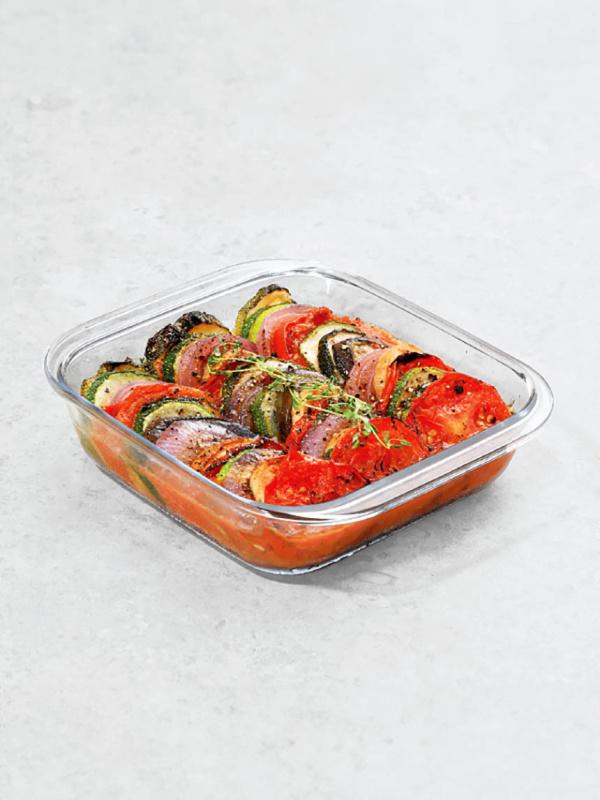 정사각 오븐용 내열유리 접시 1L