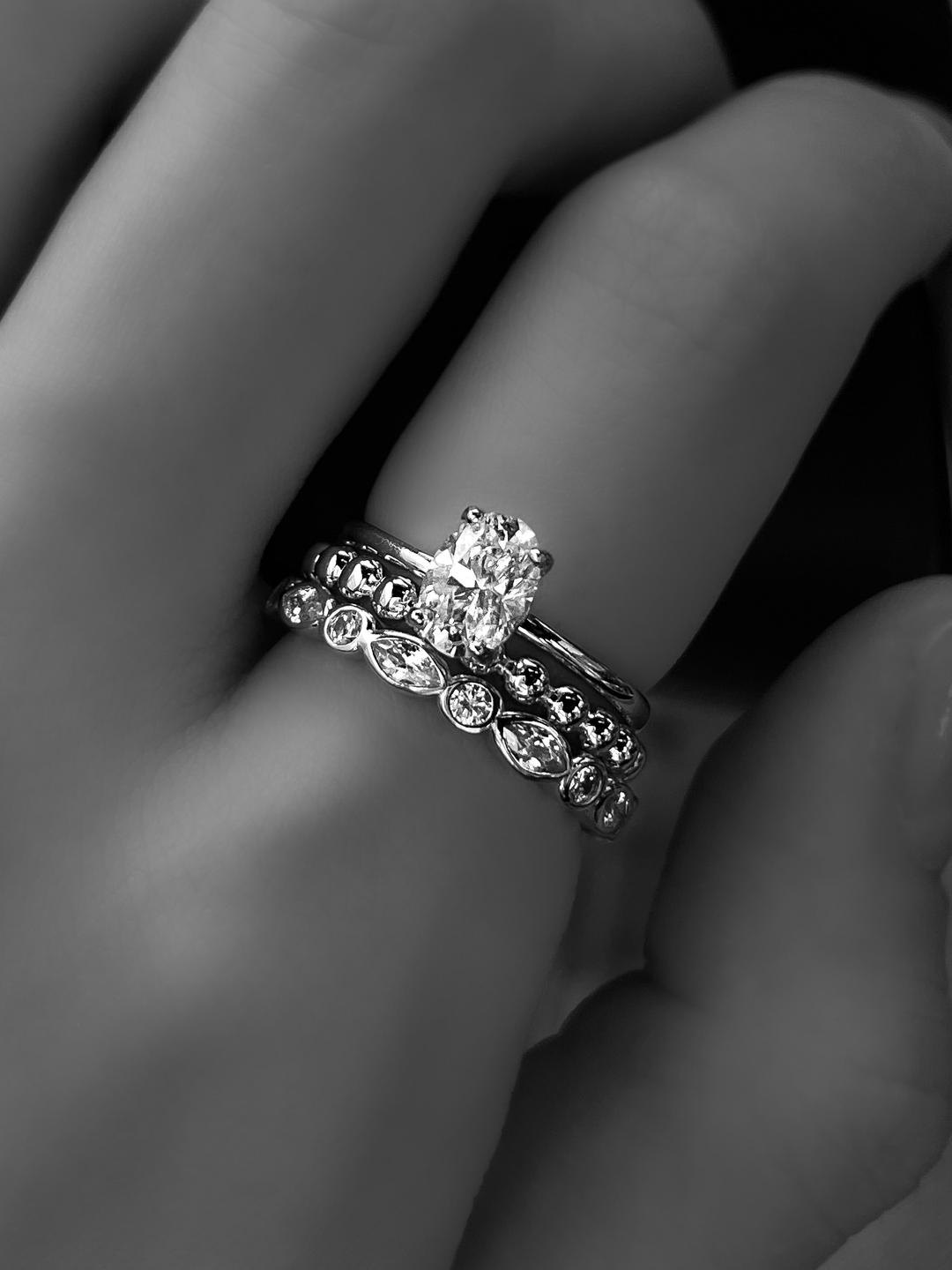 [925 Silver] Marquise Round Guard Ring