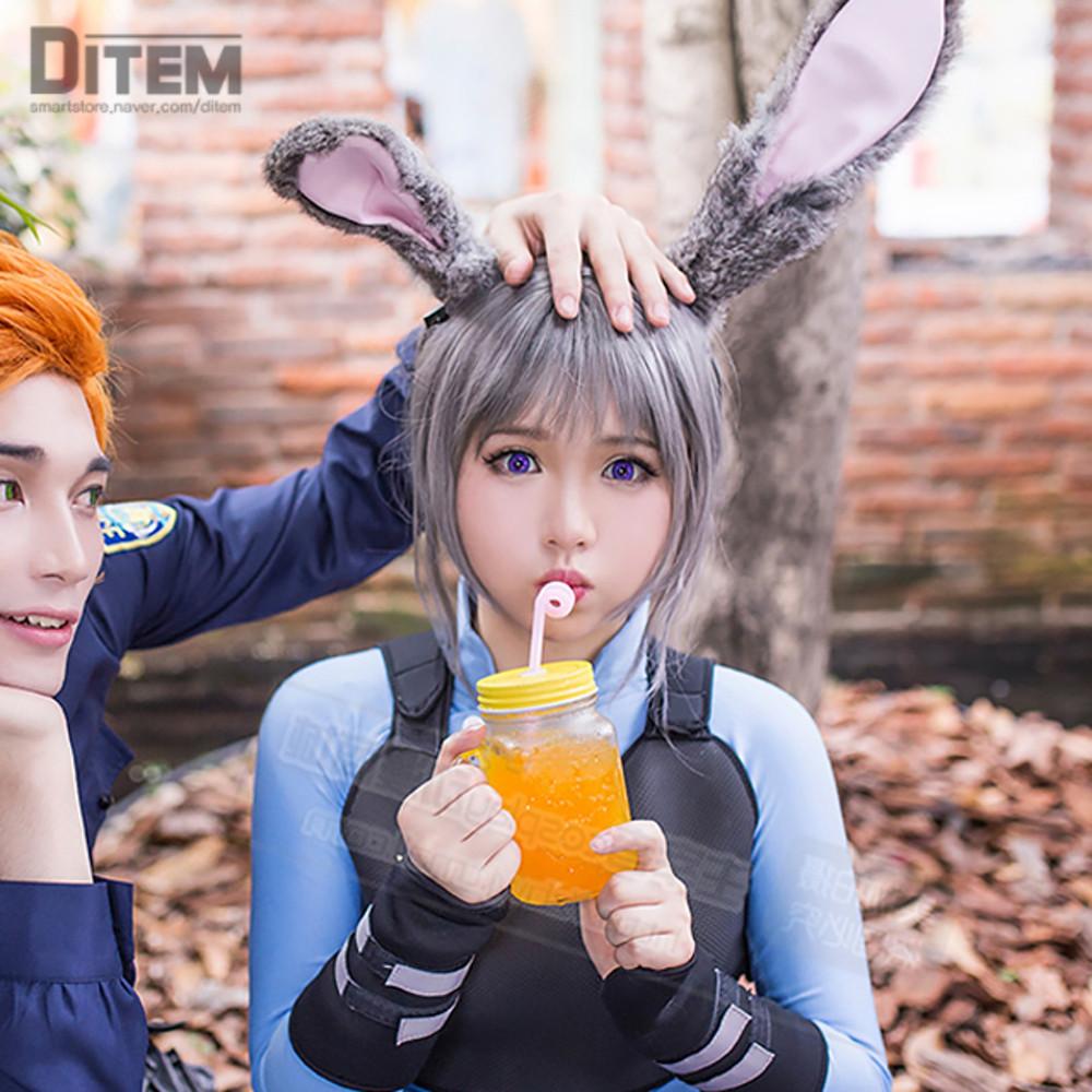 주토피아 주디 코스프레 졸업사진 컨셉 의상 할로윈 코스튬