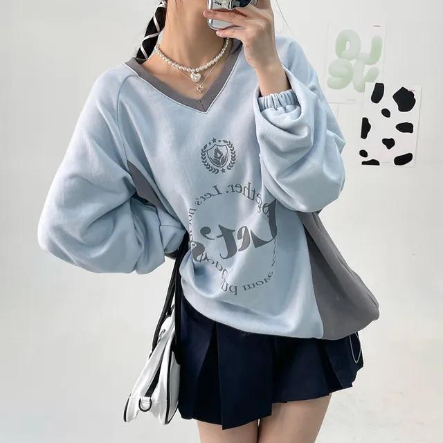 kibo v neck string sweatshirts (3colors)