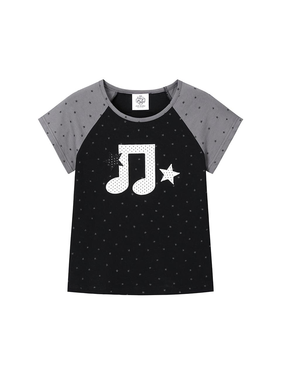 ♪ Melody Star Raglan T-shirt ♫ - BLACK