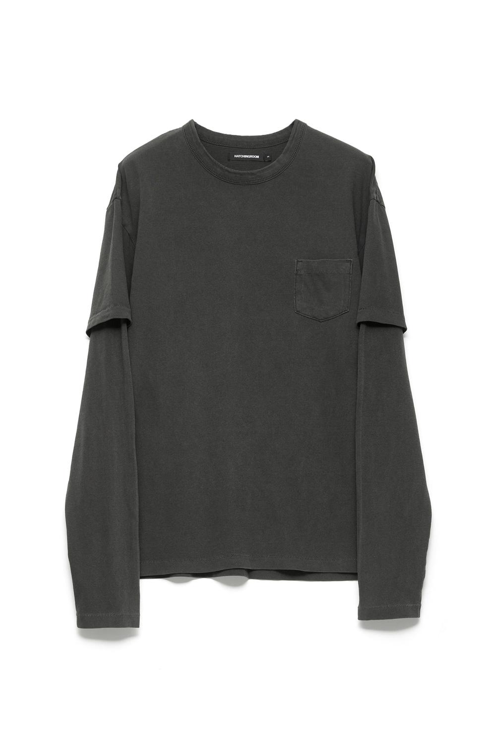 Split Tee Dyed Charcoal