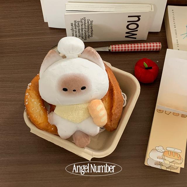 엔젤넘버 베이커리 쉐프 고양이 푸푸 인형 키링