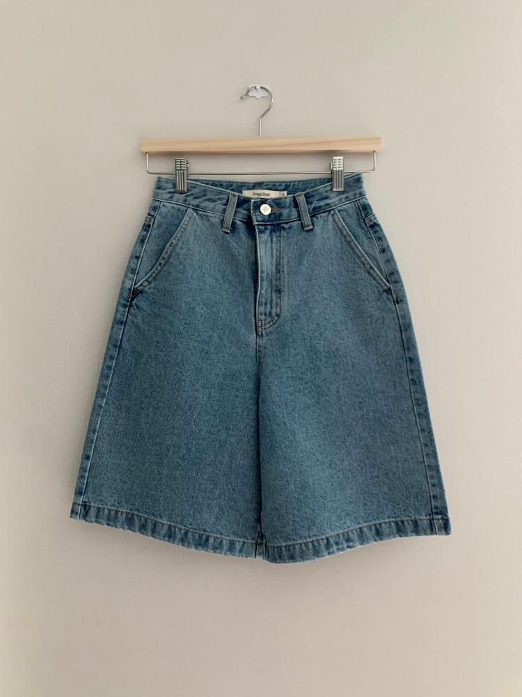 (SM당일배송) 베이지보울 데님 반바지