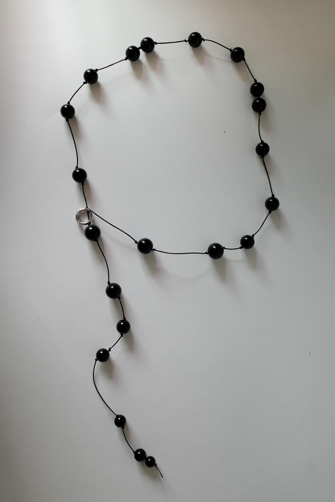 Onyx Leather Strap Belt