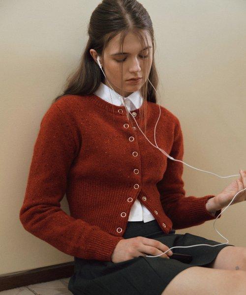 코니 더스트 파인 울 가디건 ( 레드 )