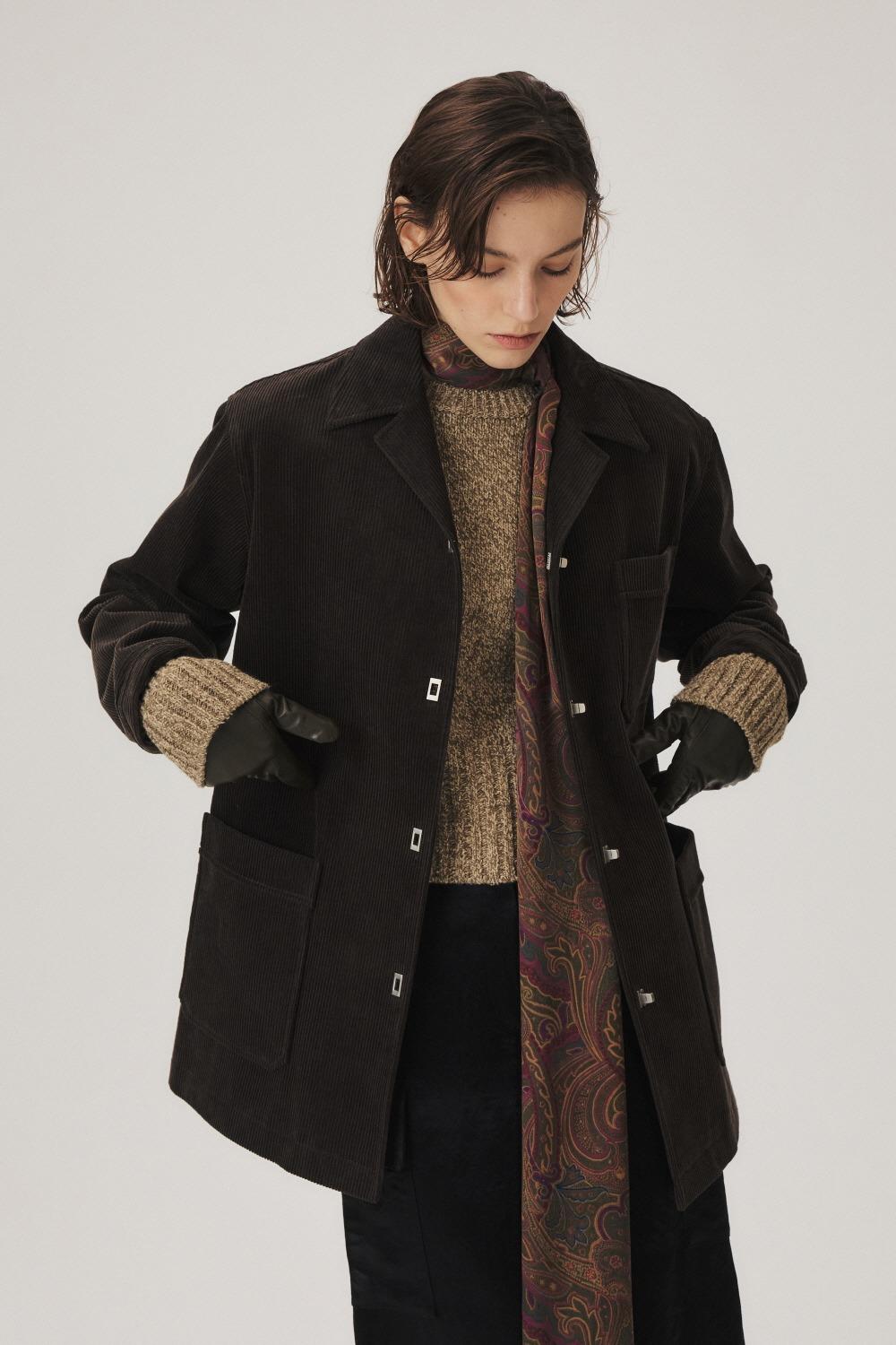 Corduroy Work Jacket, Khaki