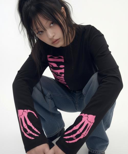 [UNISEX]GRAEGRAVE 롱슬리브 티셔츠_BLACK