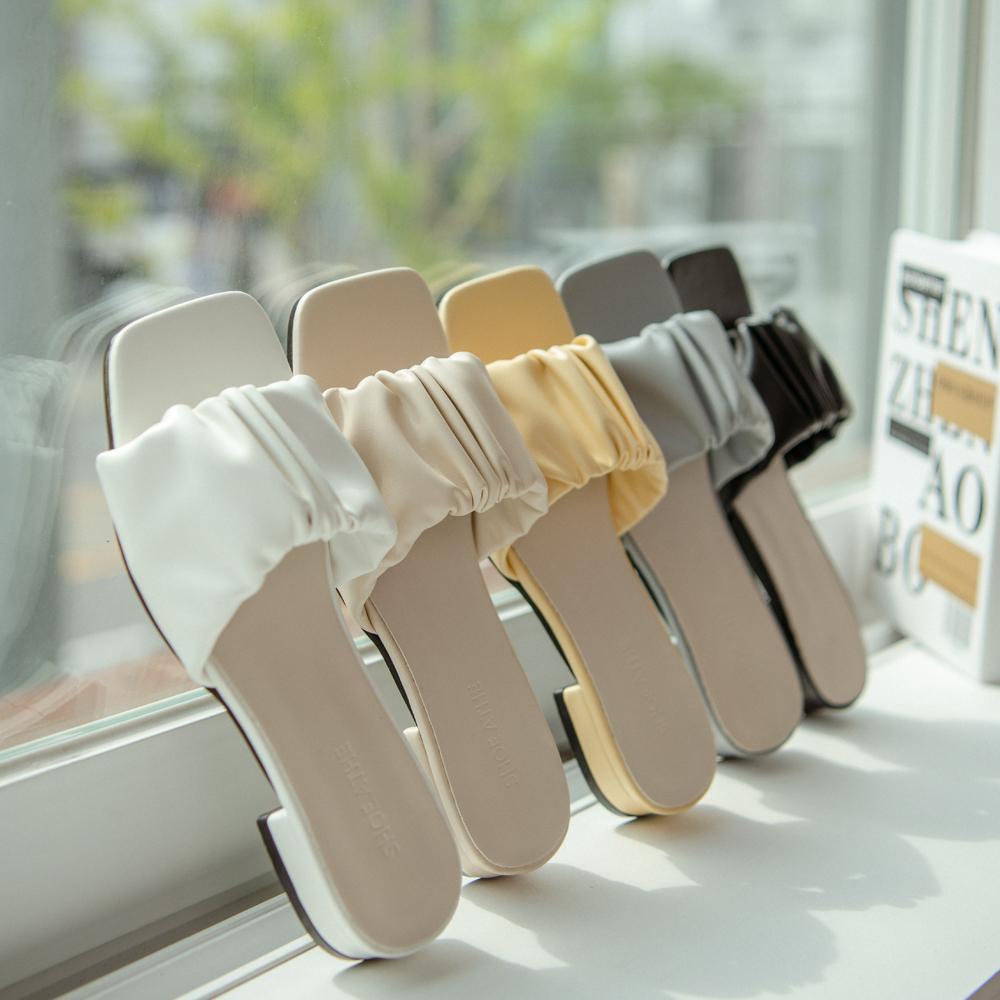 슈아떼 [당일발송,255-260 빅사이즈 추가] 리벨르 셔링 슬리퍼 2cm 5cm