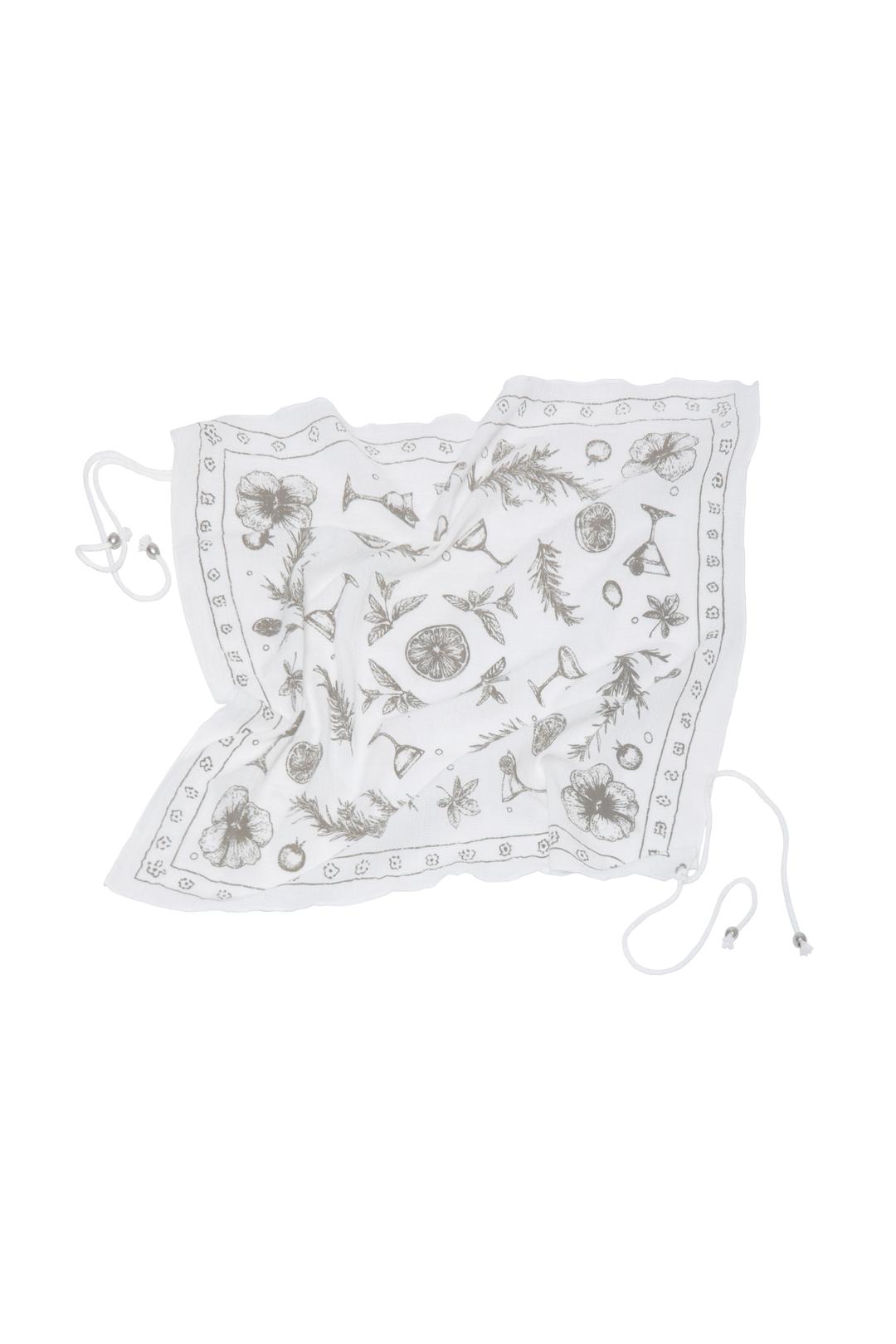 COCKTAIL EYELET SCARF WHITE