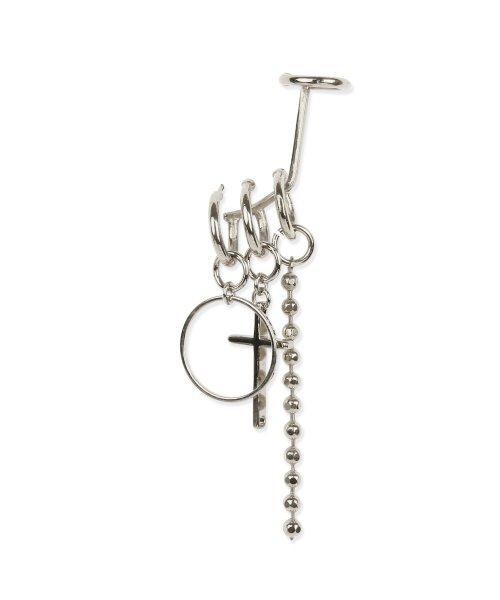 B타입 실버 크로스 이어커프 [DL17SSER06SVFB]