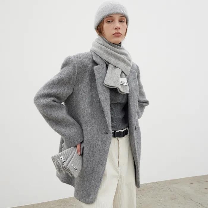 [10차][사이즈추가] Hairy Alpaca Blended Single Jacket - Charcoal