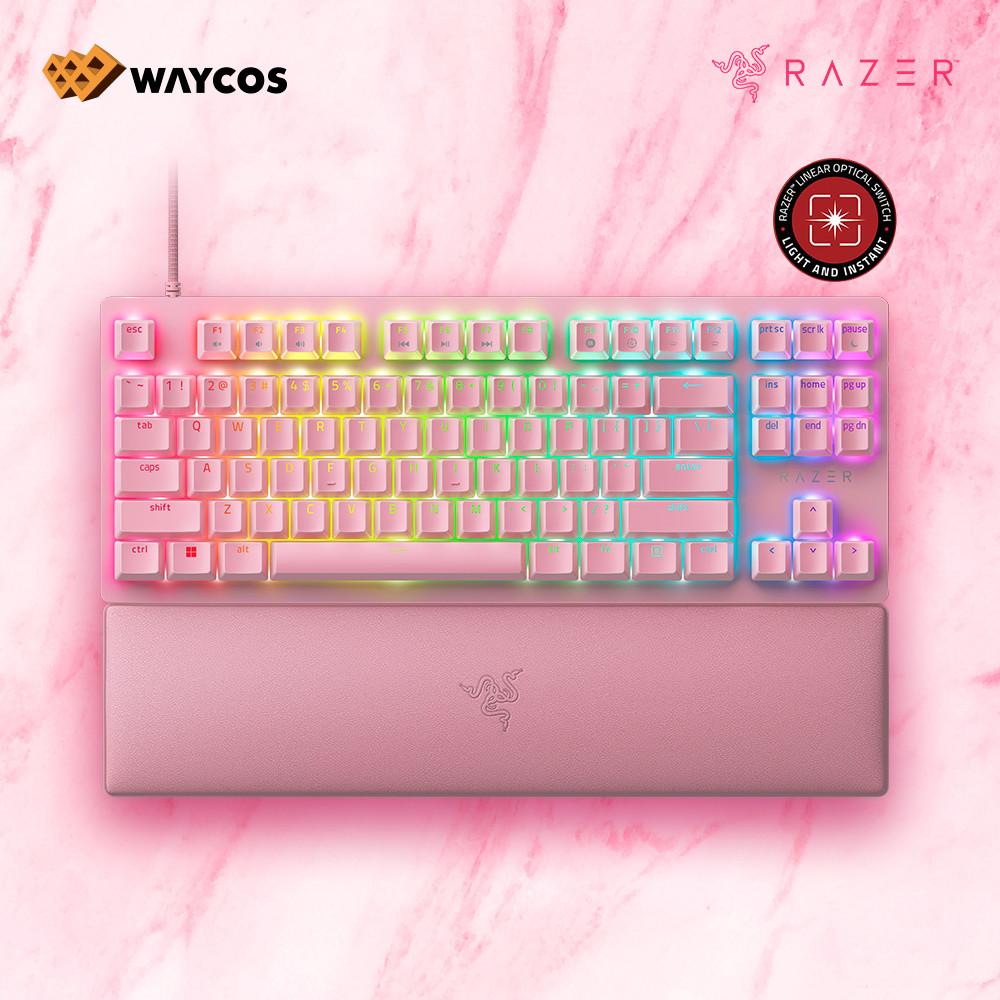 레이저코리아 헌츠맨 V2 텐키리스 리니어 쿼츠 영문 Razer Huntsman V2 TKL Linear Quartz US 유선 게이밍키보드